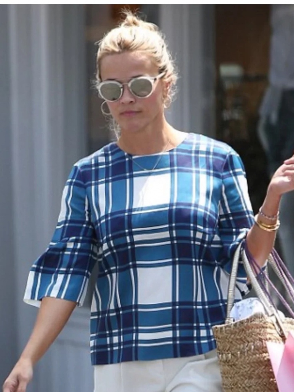 Draper James Plaid Top